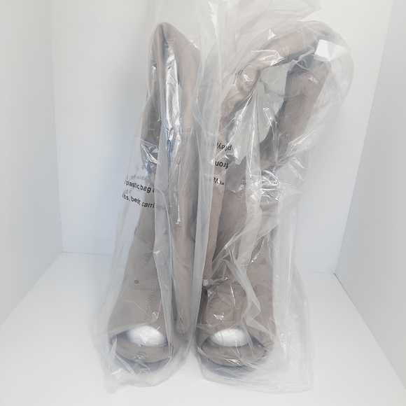 SALE ‼️ Over Knee Open Toes Faux Suede Boots NEW - Picture 7 of 16